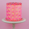 pink cake with the indigo cake stencil zoiandco