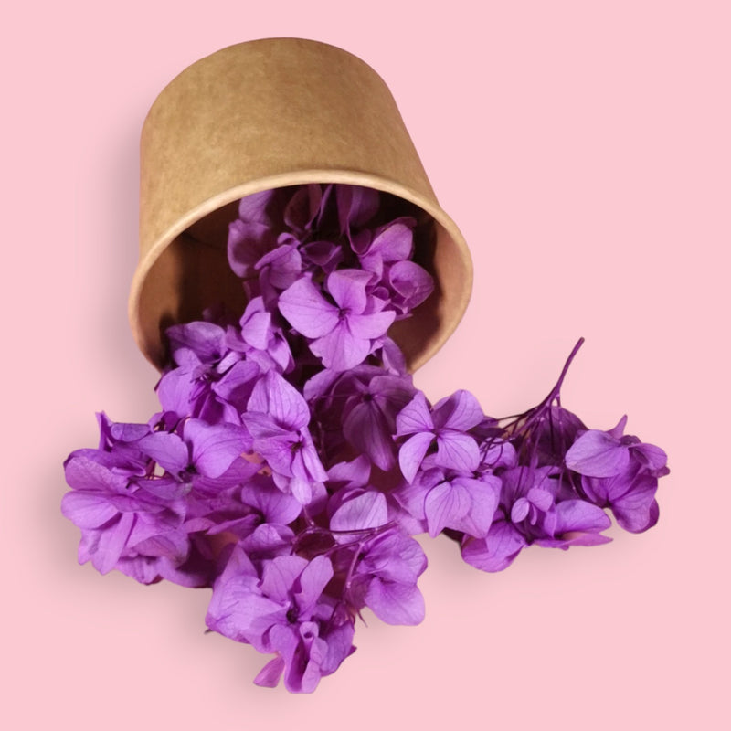 Rich purple hydrangea bits from Zoi and Co perfect for cake embellishment