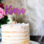 Glitter Layered Single Name - Cake Topper