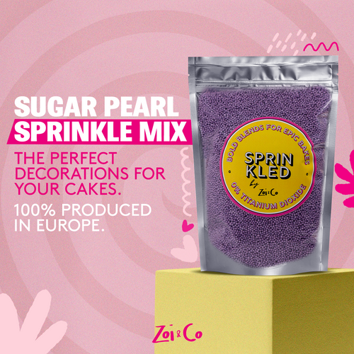 PALE SUNSET/ LAVENDER NONPAREILS - 2KG Sprinkles
