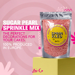 natural pink sugar pearls sprinkles sprinkled bulk europe