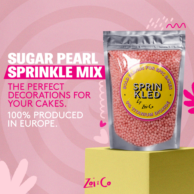 natural pink sugar pearls sprinkles sprinkled bulk europe