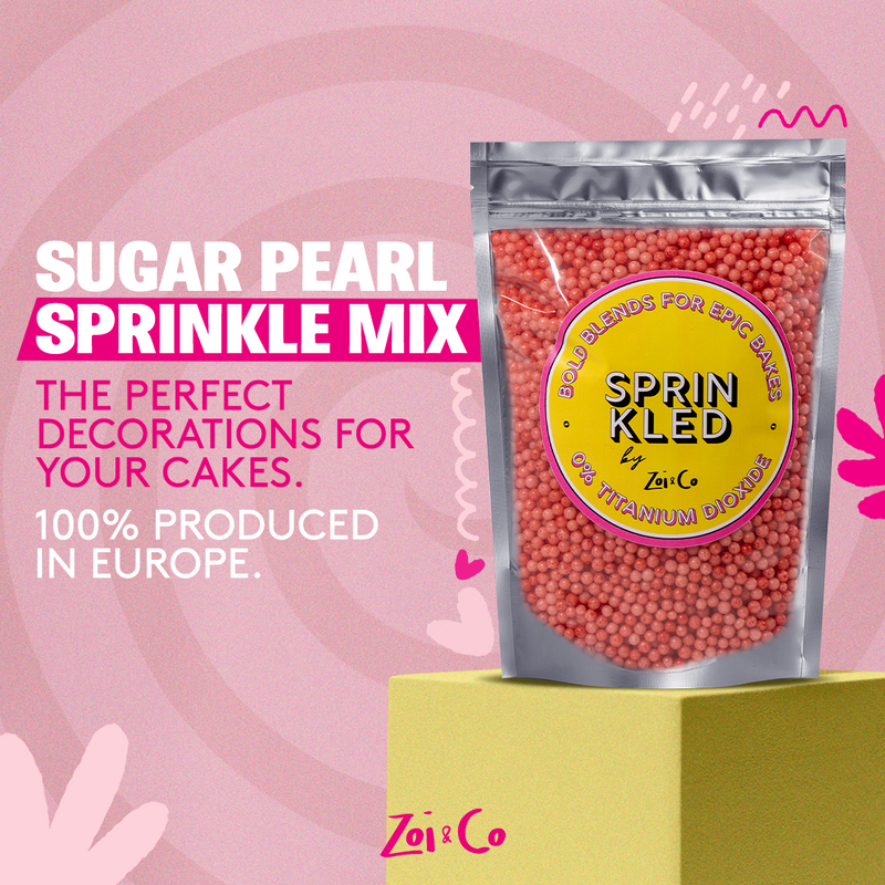 natural red sugar pearls sprinkles sprinkled bulk europe