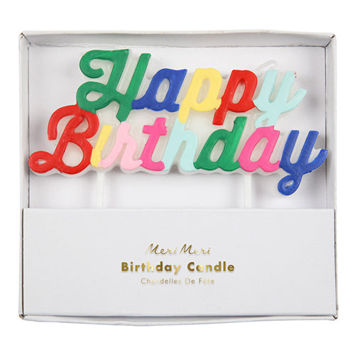 Multicolor Happy Birthday - Candle - Zoi&Co