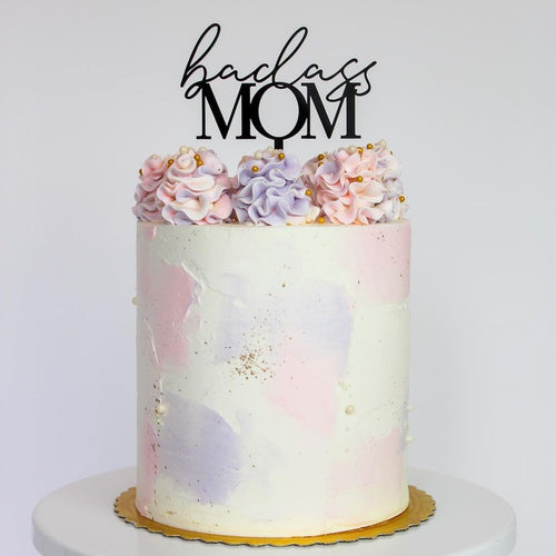 badass mom cake topper pastel zoi&co
