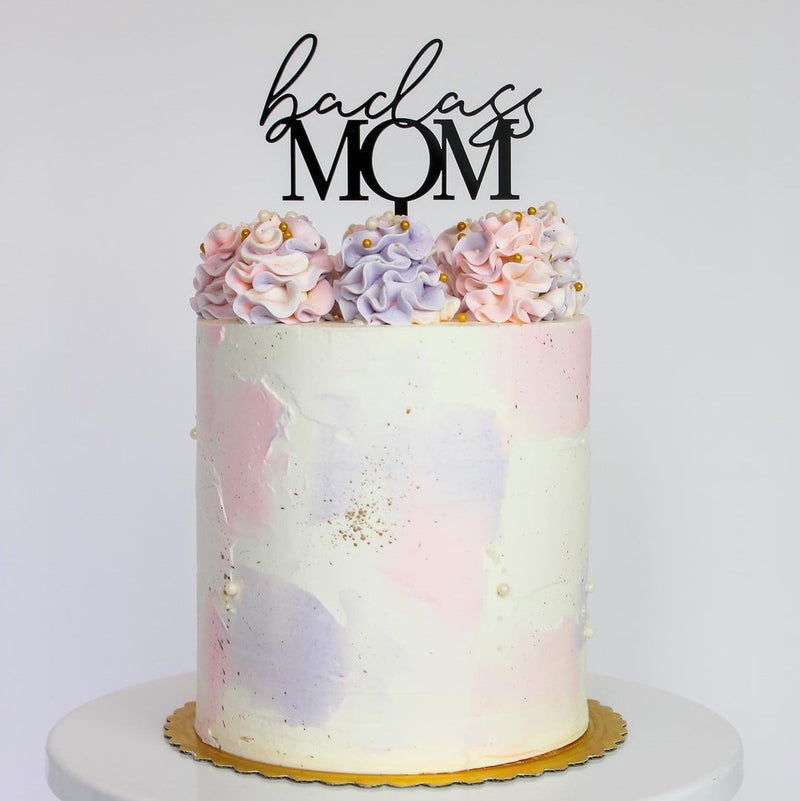 badass mom cake topper pastel zoi&co