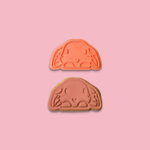 Alfalfa Bunny - Easter Cookie and Stamp on pink background