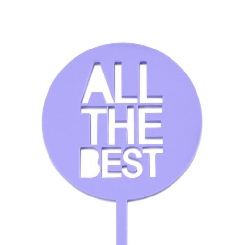 All the best mini paddle cake topper front view zoiandco