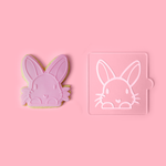 Hazel Bunny - Easter Cookie and Embosser on pink background