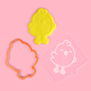 Albert Eggstein - Easter Cookie, Embosser and Cutter on pink background