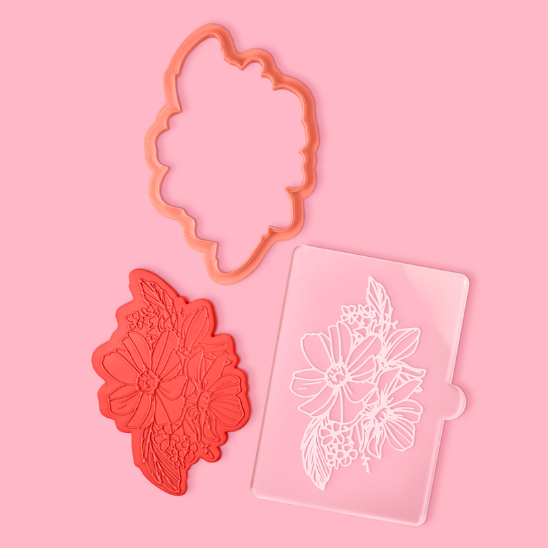 FLORAL FLAIR - Cookie Embosser & Cutter