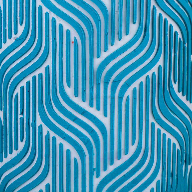 cascade cake stencil blue close up zoiandco