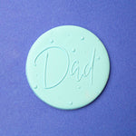 mint cookie showing the dad tile cookie embosser zoiandco