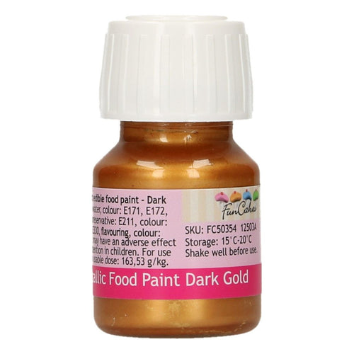 FunColours Metallische Lebensmittelfarbe Dunkel -Gold- 30ml