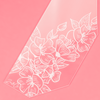 Limited Edition Floral Cake Scraper by Zoi&Co close-up on pink background