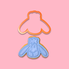 Hester the Sheep - Easter Cookie and Cutter on pink background