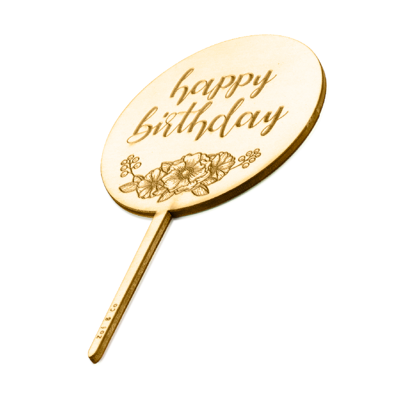 Happy Birthday Paddle - Cake Topper - Zoi&Co