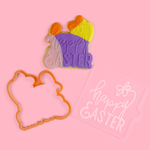 Happy Easter - Easter Cookie, Embosser and Cutter on pink background