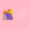 Happy Easter - Easter Cookie and Embosser on pink background