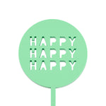 Happy happy happy mini paddle cake topper front view zoiandco