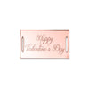 Happy Valentine's Day Classic Rectangular Gift Tag Front View Zoiandco
