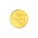 Happy Valentine's Day Classic Round Gift Tag Front View Zoiandco