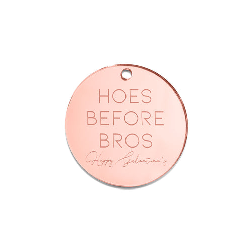 Hoes before Bros Galentine's - Gift Tag -Front View - Zoiandco