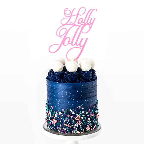 Holly Jolly - Cake Topper on Cake - Zoi&Co
