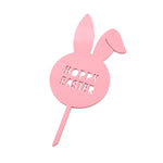 Hoppy Easter Cake Topper with bunny ears side view Zoi&Co