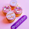 ig handle tag sign and cupcakes front view zoiandco
