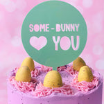 easter cake some bunny loves you cake topper green zoiandco