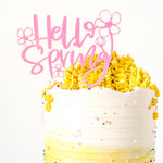 yellow spring cake with topper