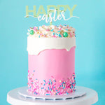 pastel easter cake with topper