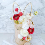 floral bunny cake minimal ear topper zoiandco