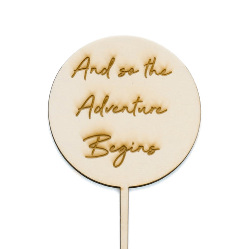 And so the Adventure Begins - Cake Topper - Zoi&Co