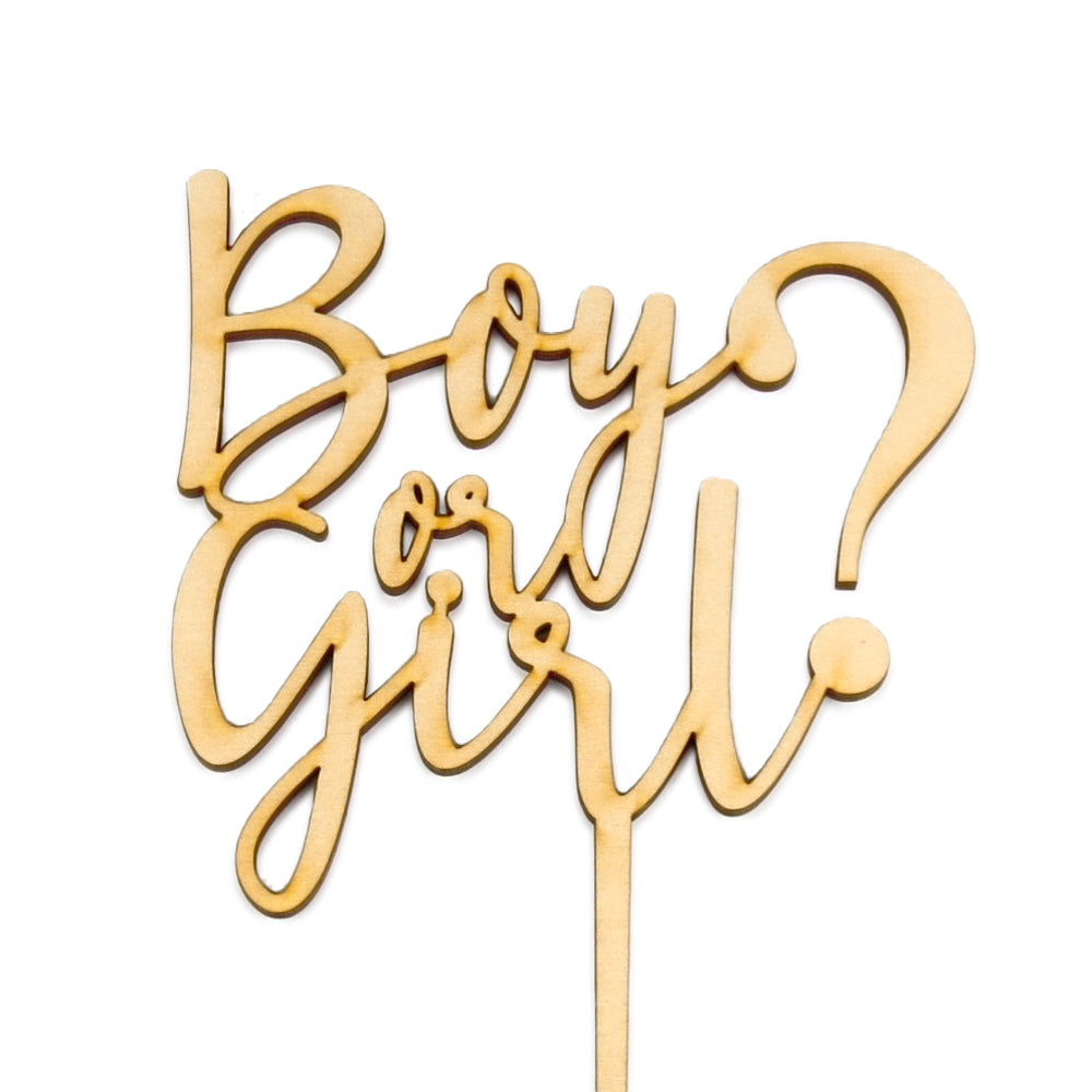 Boy or Girl? - Cake Topper - Zoi&Co - Premium Cake Decorating Supplies &  Branding