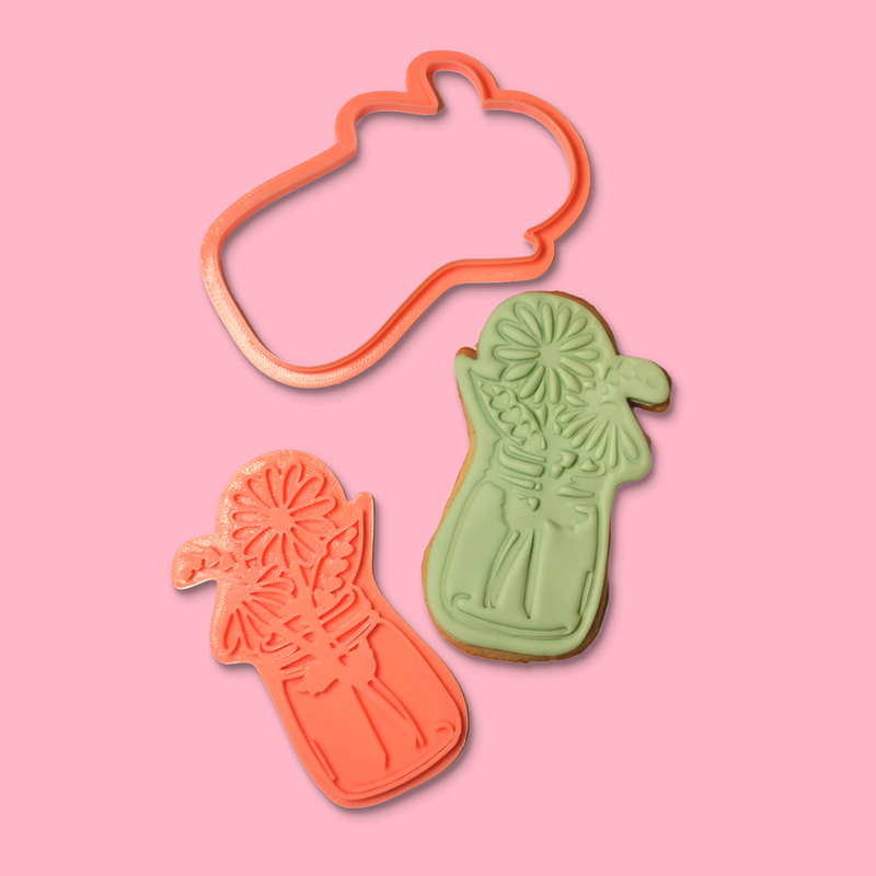 Mason Bloom - Easter Cookie, Stamp & Cutter on pink background