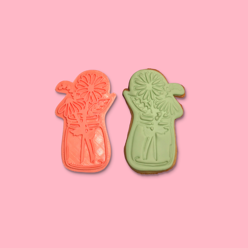 Mason Bloom - Easter Cookie and Stamp on pink background