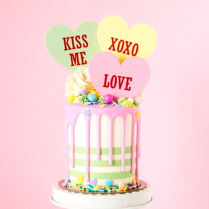 Mini Sweetheart Candy Trio - Cake Topper Set