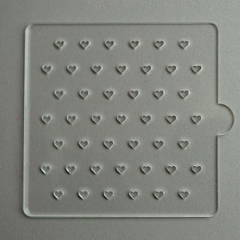 mini hearts - tile cookie and fondant embosser . zoi&co