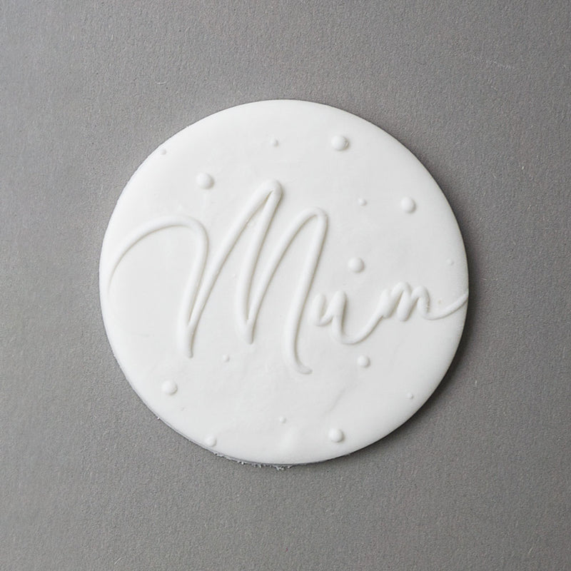 mum - mother's day tile embosser for cookies and fondant zoiandco