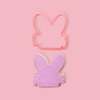 Hazel Bunny - Easter Cookie and Cutter on pink background