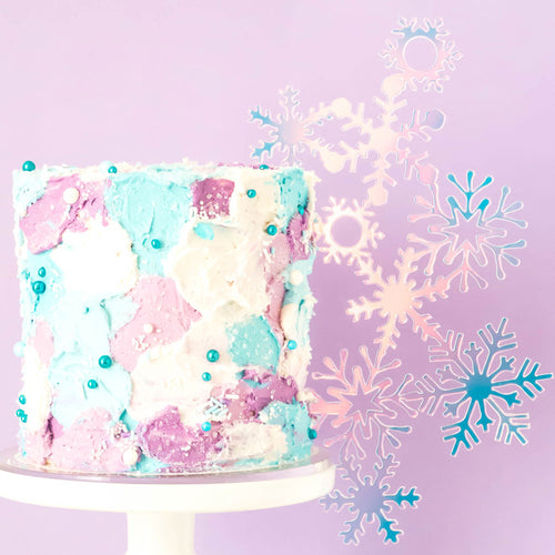 Snowflakes - Side Cake Topper