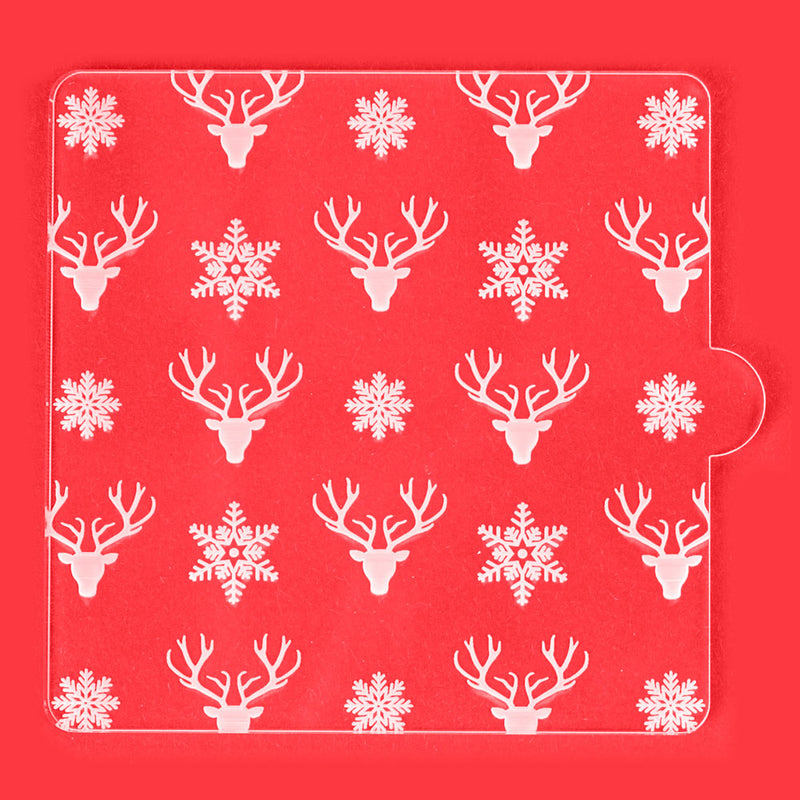 Snow Deer Christmas Cookie Embosser Zoi&Co