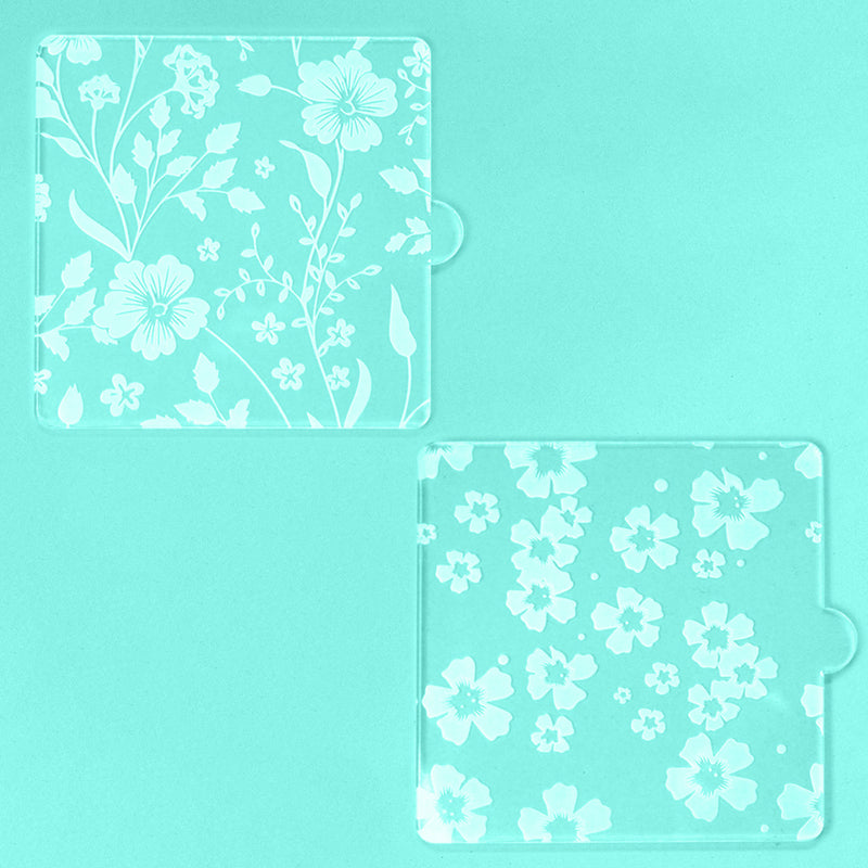 spring florals texture tile embosser bundle zoiandco