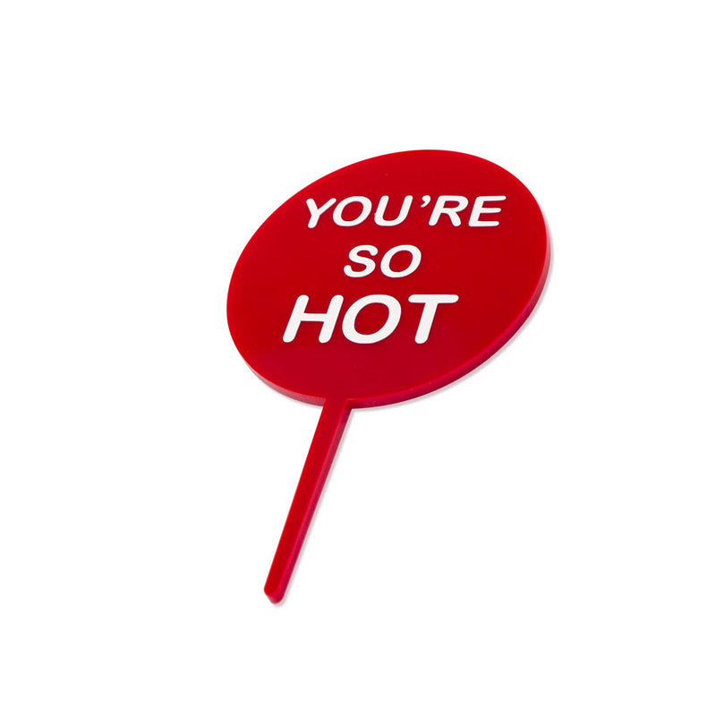 You're so hot - valentines cake topper - front view - zoiandco