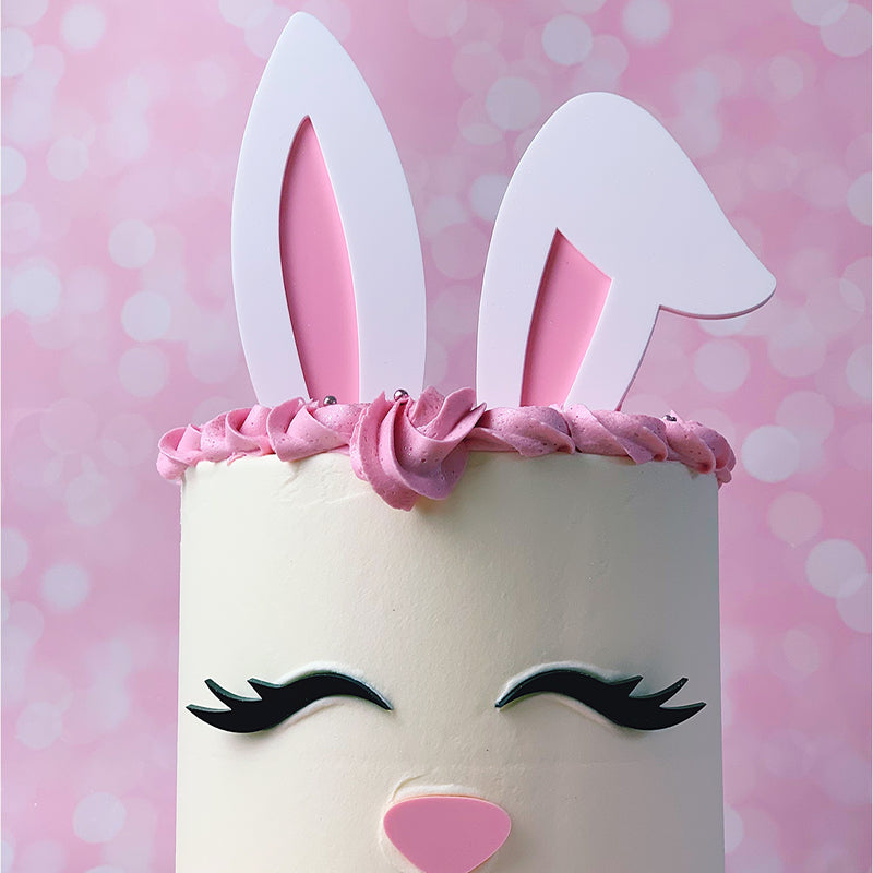 easter bunny cake topper kit close up zoiandco