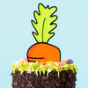 carrot top topper stuck in a cake zoiandco 