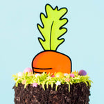 carrot top topper stuck in a cake zoiandco 