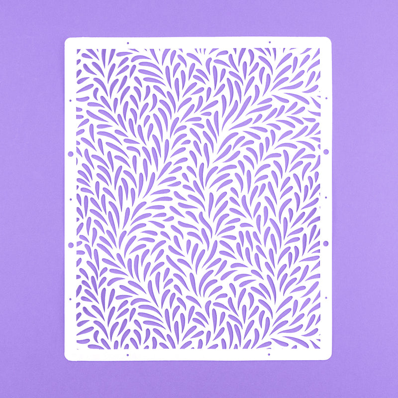 DAZZLE - Cake Stencil by Zoi&Co on purple background